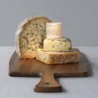 Quatro variedades de queijo — Fotografia de Stock