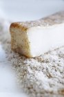 Closeup view of lard on curing salt — Stock Photo