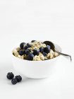 Porridge con mirtilli e muesli — Foto stock