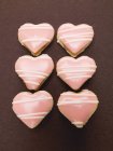 Biscoitos de coração rosa — Fotografia de Stock