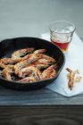 Pan Fried Shrimp — Stock Photo