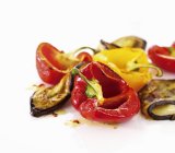 Roasted bell peppers and eggplants — Stock Photo