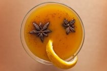 Pumpkin Spice Cocktail with Stars Anise — Stock Photo