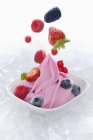 Berry yogurt ice cream — Stock Photo