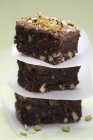 Brownies de chocolate deliciosos caseros - foto de stock