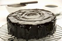 Torta al cioccolato ghiacciata — Foto stock