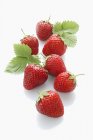 Strawberries with leaves — Stock Photo