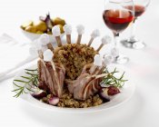 Lamb crown with a cranberry — Stock Photo
