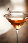Nahaufnahme des Manhattan-Cocktails im Glas — Stockfoto