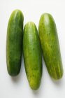 Three fresh cucumbers — Stock Photo