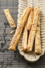 Puff pastry cheese sticks — Stock Photo