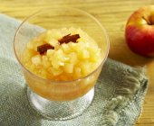 Apple compote with cinnamon — Stock Photo