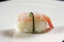 Nigiri sushi with a prawn — Stock Photo