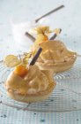 Tartlets with chestnut cream — Stock Photo