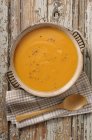 Pumpkin soup with pepper — Stock Photo