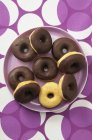 Doughnuts with chocolate glaze — Stock Photo