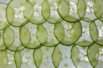 Sliced green cucumber — Stock Photo