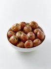 Bowl of baby potatoes — Stock Photo