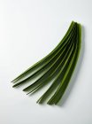 Closeup top view of Pandan leaves on a white surface — Stock Photo
