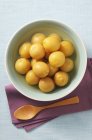 Bowl of preserved lemons — Stock Photo