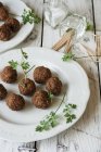 Falafel serving on white plate — Stock Photo