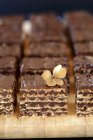 Galletas de oblea de chocolate - foto de stock