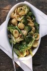 Pasta alle orecchiette con broccoli — Foto stock