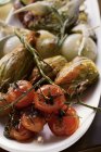 Antipasti platter of marinated vegetables — Stock Photo