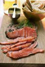 Graved lachs with dill — Stock Photo