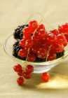 More fresche mature e ribes rosso — Foto stock