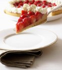 Pièce de tarte aux fraises — Photo de stock