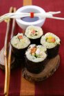 Raw vegetable sushi — Stock Photo