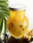 Pineapple jam in jar — Stock Photo