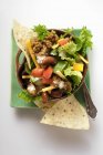 Mexikanischer Salat mit Hackfleisch — Stockfoto