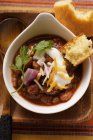 Chili con carne with cheese — Stock Photo