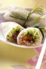 Filled rice paper rolls — Stock Photo