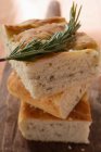Stacked pieces of Rosemary focaccia — Stock Photo