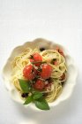 Spaghetti con pomodorini — Foto stock
