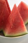 Watermelon wedges on plate — Stock Photo