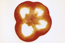 Fatia redonda de pimenta vermelha — Fotografia de Stock