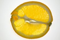 Fatia de laranja longitudinalmente — Fotografia de Stock
