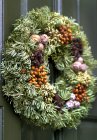 Christmas door wreath — Stock Photo