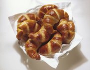 Freshly baked filled croissants — Stock Photo