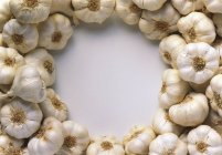 Dried garlic in round — Stock Photo