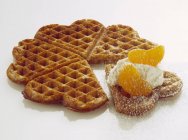 Belgian Tangerine Waffles — Stock Photo