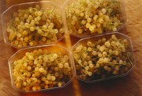 White currants in plastic containers — Stock Photo