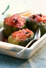 Peppers stuffed with rice — Stock Photo
