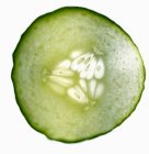 Slice of green cucumber — Stock Photo