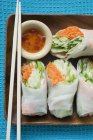 Vietnamese rice paper rolls — Stock Photo