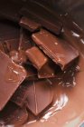 Melting dark chocolate — Stock Photo